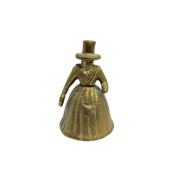 antique solid brass hand crafted servant call, lady bell - Picture 1 of 2